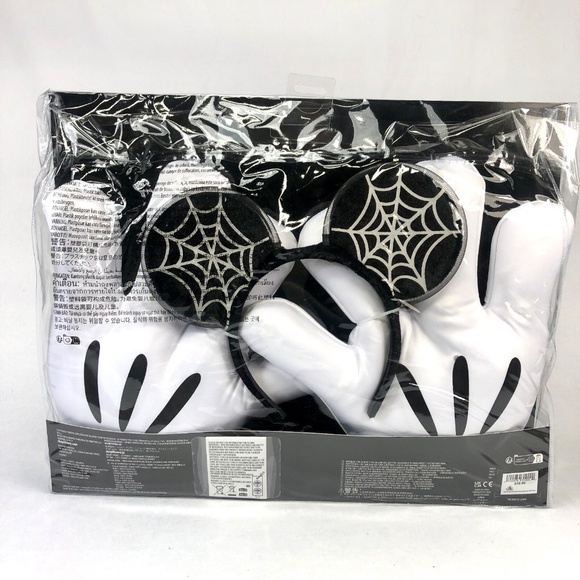 Disney Other - Disney Halloween Mickey Mouse Gloves Light-Up Skeleton Costume Accessory Set NEW